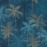 Palmyra Wallpaper - Midnight - by Clarke & Clarke. Click for more details and a description.