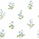 Meadow Flowers Wallpaper - Blue - by Galerie. Click for more details and a description.