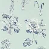 Roseraie Wallpaper - Seaglass - by Clarke & Clarke. Click for more details and a description.