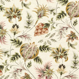 Sizergh Fabric - Blush / Sage - by Clarke & Clarke. Click for more details and a description.