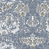 African Marigold Wallpaper - Blue - by Galerie. Click for more details and a description.