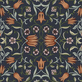 No.1 Holland Park Wallpaper - Blue Red - by Galerie. Click for more details and a description.