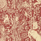 Aurelia's Grail Wallpaper - Madder/Parchment - by Sanderson. Click for more details and a description.