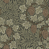 Vine Wallpaper - Black / Green - by Galerie. Click for more details and a description.
