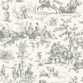 Seasons Toile Wallpaper - Grey - by York. Click for more details and a description.