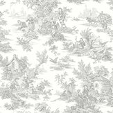 Campagne Toile Wallpaper - Grey - by York