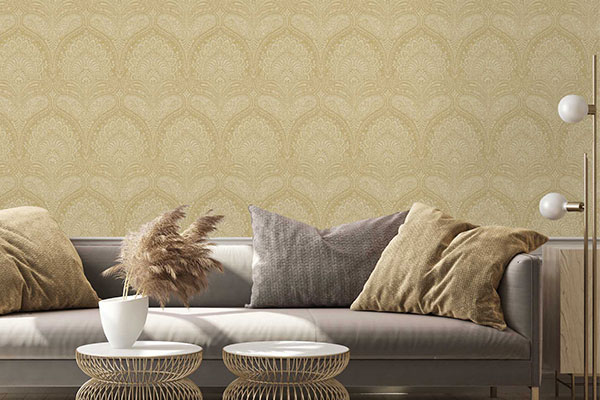 Chatterley Wallpaper - Gold - by Timothy Wilman Home