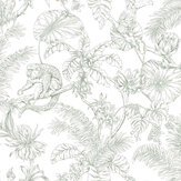 Tropical Sketch Toile Wallpaper - Green - by York