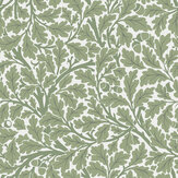 Oak Tree Wallpaper - White / Green - by Galerie. Click for more details and a description.