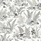 Mushroom Garden Toile Wallpaper - Grey - by York