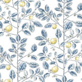 Limoncello Toile Wallpaper - Blue - by York