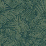 Papier peint Palm Cove Toile - Vert - York