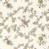 Trelliage Fabric - Raspberry/Stone - by Sanderson. Click for more details and a description.
