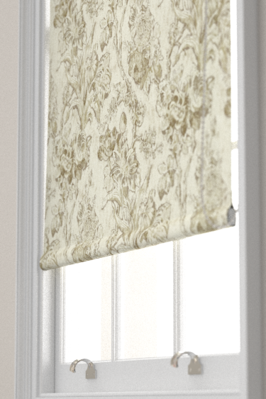Fringed Tulip Toile Blind - Jute - by Sanderson. Click for more details and a description.