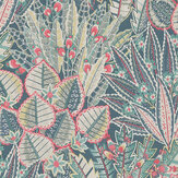 Boho Jungle Wallpaper - Teal - by Stories of Life. Click for more details and a description.