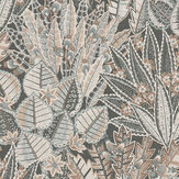 Boho Jungle Wallpaper - Charcoal - by Stories of Life. Click for more details and a description.