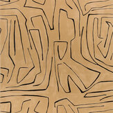 Graffito Wallpaper - Sand.Black - by Lee Jofa. Click for more details and a description.
