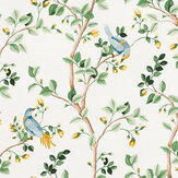Birds Prosperity Wallpaper - Swan - by Coordonne. Click for more details and a description.