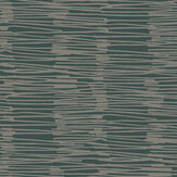 Water Reed Thatch Wallpaper - Forest & Silver - by York