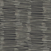 Water Reed Thatch Wallpaper - Black & Gold - by York
