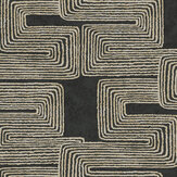 Zulu Thread Wallpaper - Black & Gold - by York