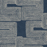 Zulu Thread Wallpaper - Midnight & Silver - by York
