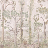 Tall Trees  Mural - Soft Green  - by G P & J Baker