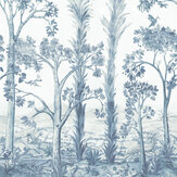 Panoramique Tall Trees  - Bleu de Delft - G P & J Baker. Cliquez pour en savoir plus et lire la description.