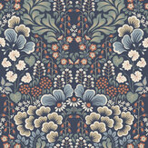 Blomstervall Wallpaper - Multi / Dark - by Boråstapeter. Click for more details and a description.