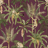 Ateles Wallpaper - Berry - by Albany. Click for more details and a description.