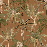 Ateles Wallpaper - Burnt Orange - by Albany. Click for more details and a description.
