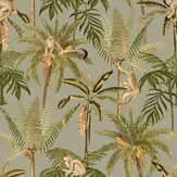 Ateles Wallpaper - Sage - by Albany. Click for more details and a description.