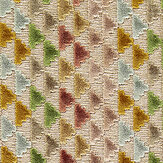 Vidi Velvet Fabric - Blush/Ochre/Kelly - by Harlequin. Click for more details and a description.