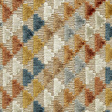 Vidi Velvet Fabric - Tiger/Taupe/French Blue - by Harlequin. Click for more details and a description.