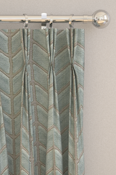 Perplex Velvet Curtains - Aqua - by Harlequin. Click for more details and a description.