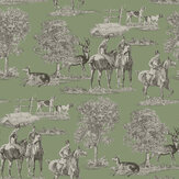 Studley Wallpaper - Hunter Green - by Timothy Wilman Home. Click for more details and a description.
