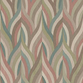 Arabesque Wallpaper - Red / Teal - by Albany. Click for more details and a description.