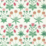 Daisy Wallpaper - Strawberry Fields - by Morris. Click for more details and a description.