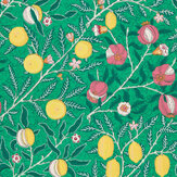Fruit Wallpaper - Tangled Green - by Morris. Click for more details and a description.