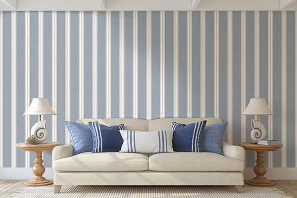 Tatton Wallpaper - Light Blue - by Timothy Wilman Home