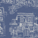 Charming Lanes Wallpaper - China Blue - by Brand McKenzie. Click for more details and a description.