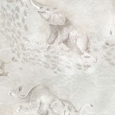 Elephant Breaststroke Wallpaper - Stone - by Brand McKenzie. Click for more details and a description.
