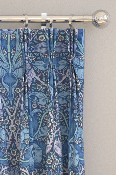 Spring Thicket Velvet Curtains - Midnight/Lilac - by Morris. Click for more details and a description.