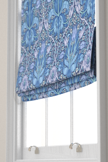 Spring Thicket Velvet Blind - Midnight/Lilac - by Morris. Click for more details and a description.