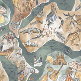 Travel Map Wallpaper - Clay & Khaki - by Brand McKenzie. Click for more details and a description.