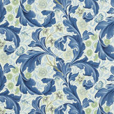 Leicester Fabric - Paradise Blue - by Morris. Click for more details and a description.