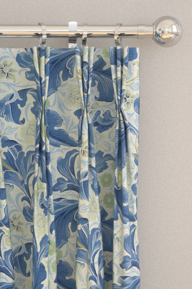 Leicester Curtains - Paradise Blue - by Morris. Click for more details and a description.