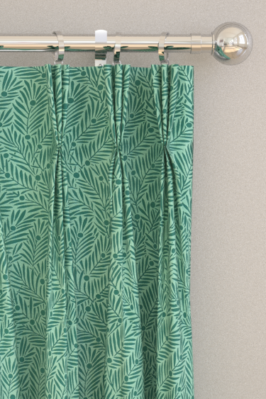 Yew & Aril Curtains - Teal - by Morris. Click for more details and a description.