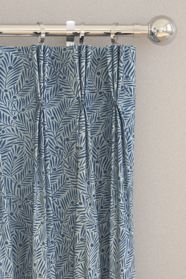 Yew & Aril Curtains - Indigo - by Morris. Click for more details and a description.