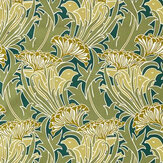 Laceflower Fabric - Pistachio/Lichen - by Morris. Click for more details and a description.